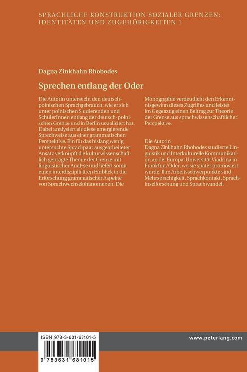 Produktbild: Sprechen entlang der Oder
