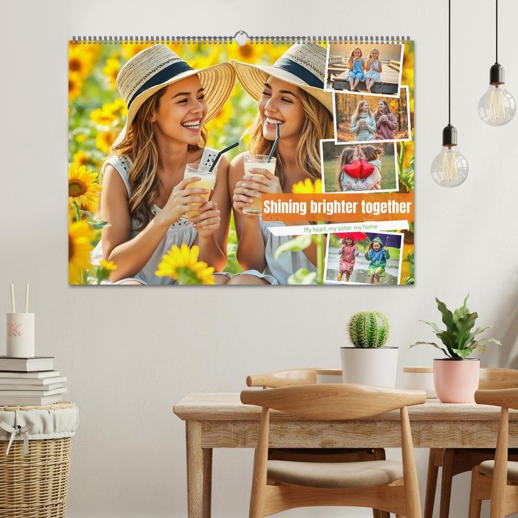 Produktbild: Shining brighter together - My heart, my sister, my home (Wall Calendar 2026 DIN A2 landscape), CALVENDO 12 Month Wall Calendar