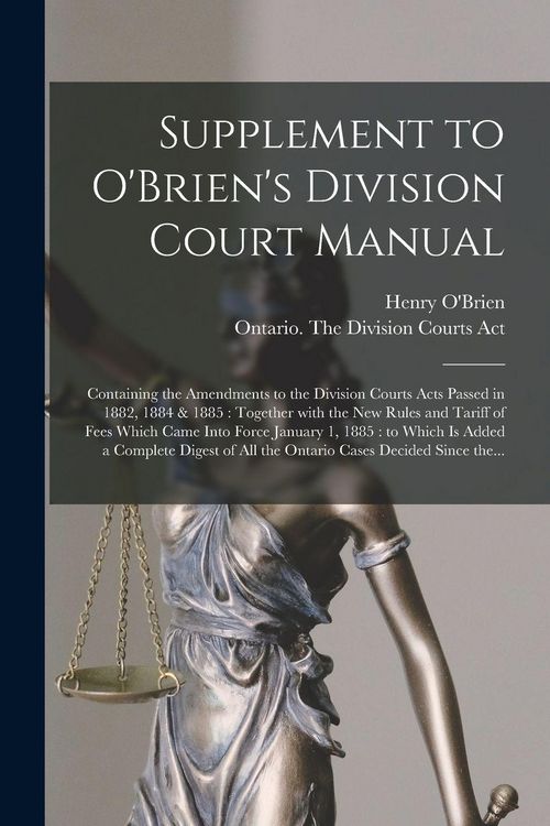 Produktbild: Supplement to O'Brien's Division Court Manual [microform]
