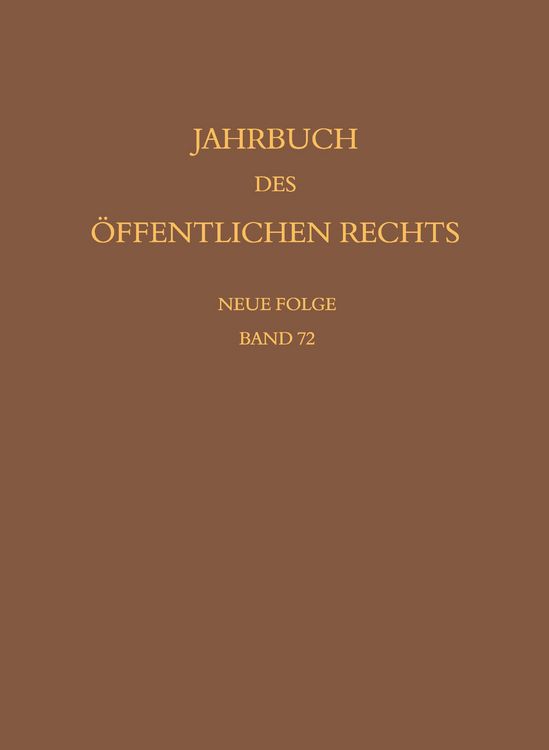 Produktbild: Jahrbuch des &ouml;ffentlichen Rechts der Gegenwart. Neue Folge