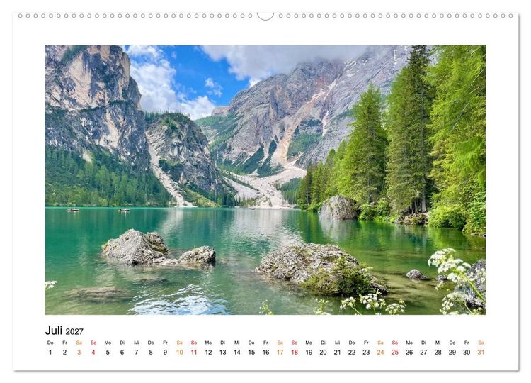 Produktbild: S&uuml;dtirol - Traumhafte Berge und Seen im Norden Italiens (Wandkalender 2027 DIN A2 quer), CALVENDO Monatskalender
