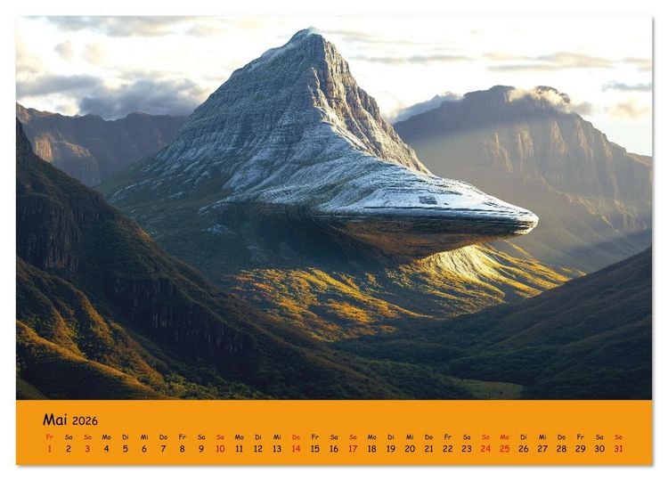 Produktbild: UFOs und Aliens - Au&szlig;erirdische Spuren, verborgene Wahrheit oder blo&szlig;e Fantasie (Wandkalender 2026 DIN A4 quer), CALVENDO Monatskalender