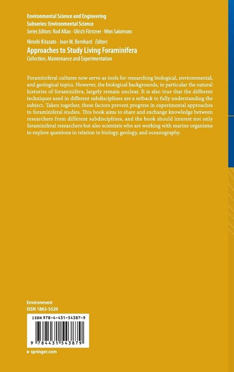 Produktbild: Approaches to Study Living Foraminifera