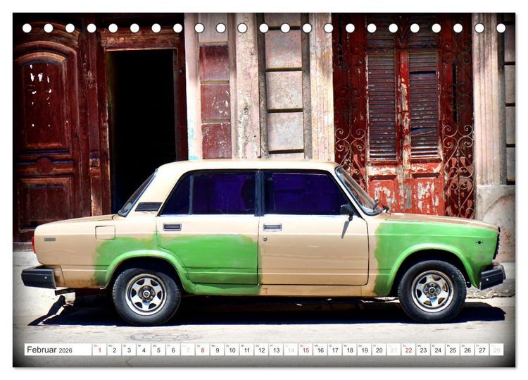 Produktbild: LADA-LAND KUBA (Tischkalender 2026 DIN A5 quer), CALVENDO Monatskalender