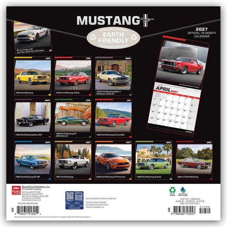 Produktbild: Mustang &ndash; Ford Mustang 2027 &ndash; 16-Monatskalender