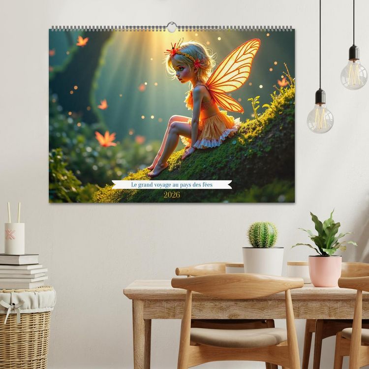 Produktbild: Le grand voyage au pays des f&eacute;es (Calendrier mural 2026 DIN A2 vertical), CALVENDO calendrier mensuel