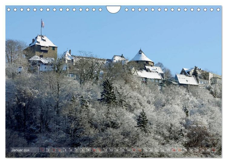 Produktbild: Burgen, Schl&ouml;sser, Herrenh&auml;user im Bergischen Land (Wandkalender 2026 DIN A4 quer), CALVENDO Monatskalender