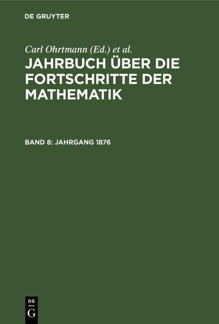 Produktbild: Jahrgang 1876