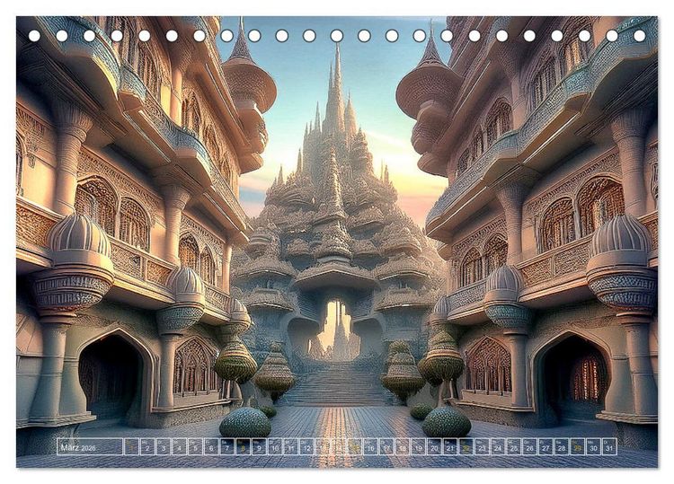 Produktbild: Die Fantasie als Architekt (Tischkalender 2026 DIN A5 quer), CALVENDO Monatskalender