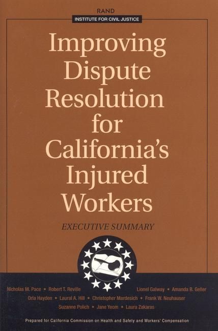 Produktbild: Improving Dispute Resolution for California's Injured Workers
