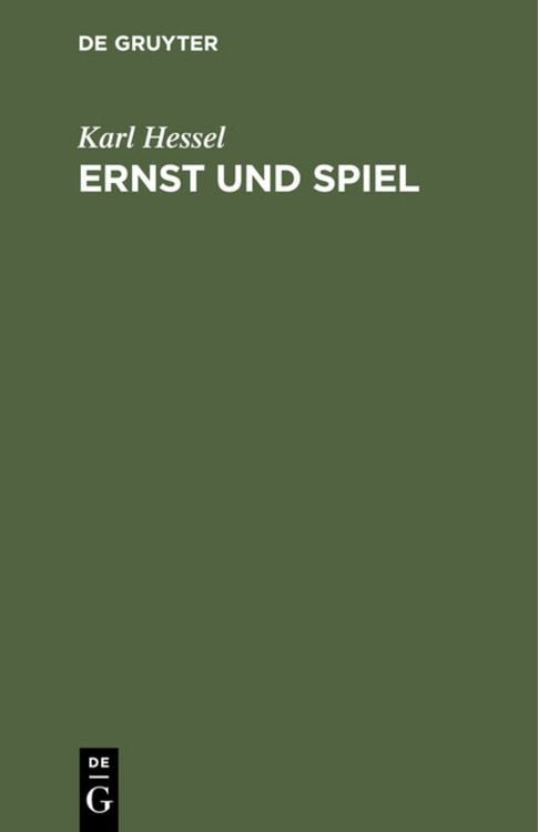 Produktbild: Ernst und Spiel