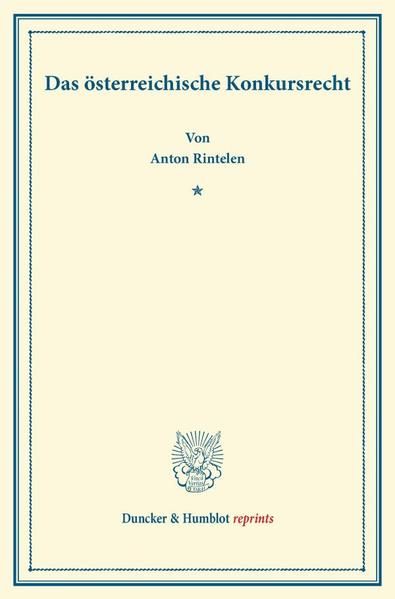 Produktbild: Das &ouml;sterreichische Konkursrecht.