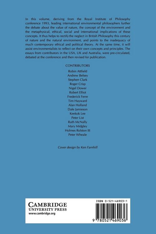 Produktbild: Philosophy and the Natural Environment