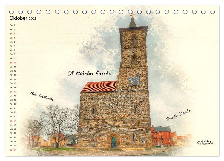 Produktbild: Bernburg meine Stadt (Tischkalender 2026 DIN A5 quer), CALVENDO Monatskalender