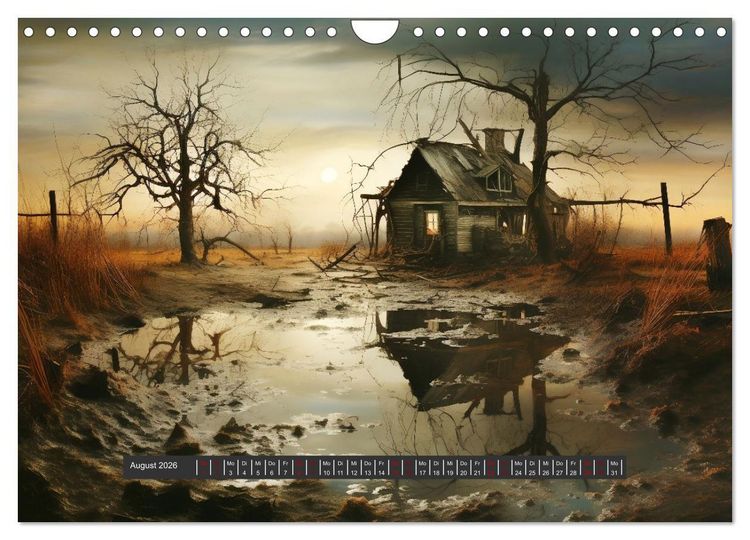 Produktbild: Unheimliche Behausungen (Wandkalender 2026 DIN A4 quer), CALVENDO Monatskalender
