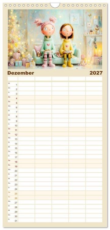 Produktbild: Familienplaner 2027 - Herzensmomente. Beste Freundinnen in Liebe verbunden mit 5 Spalten (Wandkalender, 21 x 45 cm) CALVENDO