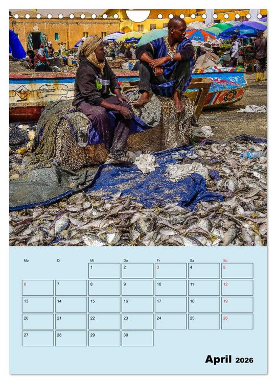 Produktbild: Lebendiges Westafrika - Mauretanien, Senegal, Guinea, Bissau (Wandkalender 2026 DIN A4 hoch), CALVENDO Monatskalender