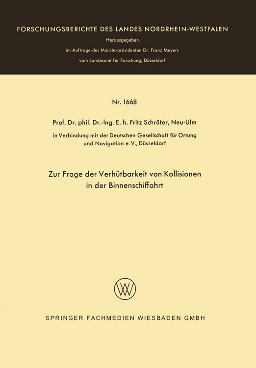 Produktbild: Zur Frage der Verh&uuml;tbarkeit von Kollisionen in der Binnenschiffahrt