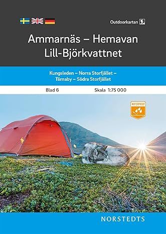 Produktbild: Ammarn&auml;s-Hemavan- Lill-Bj&ouml;rkvattnet 1:75 000