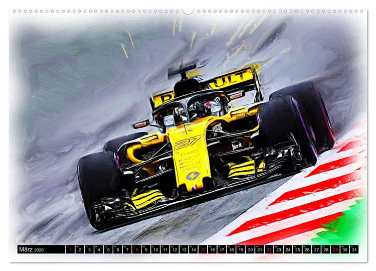 Produktbild: Deutsche in der Formel 1 (hochwertiger Premium Wandkalender 2026 DIN A2 quer), Kunstdruck in Hochglanz