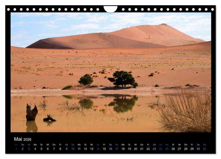 Produktbild: Namibia 2026 Farben der W&uuml;ste (Wandkalender 2026 DIN A4 quer), CALVENDO Monatskalender