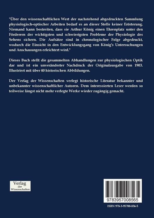 Produktbild: Die physiologische Optik