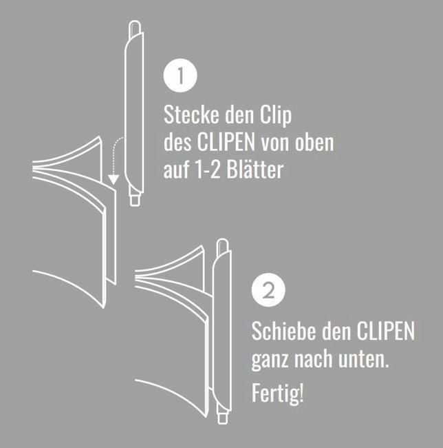Produktbild: Clipen Monster Blau &ndash; Gelschreiber mit Clip