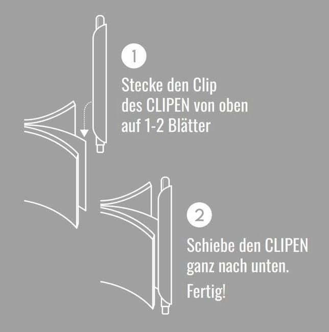Produktbild: Clipen Unicorn Blau &ndash; Gelschreiber mit Clip