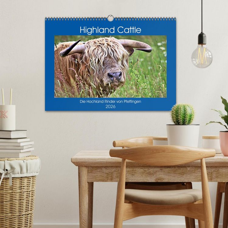 Produktbild: Highland Cattle, die Hochlandrinder aus Pfeffingen (Wandkalender 2026 DIN A3 quer), CALVENDO Monatskalender