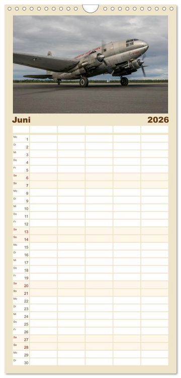 Produktbild: Familienplaner 2026 - Klassiker der L&uuml;fte mit 5 Spalten (Wandkalender, 21 x 45 cm) CALVENDO