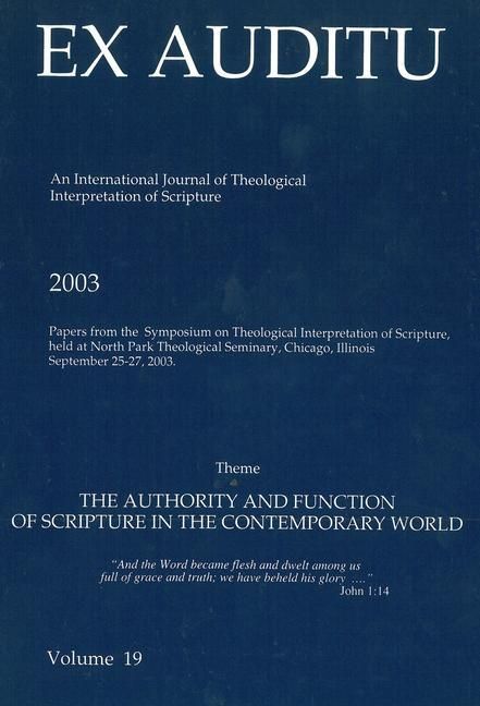 Produktbild: Ex Auditu - Volume 19: An International Journal for the Theological Interpretation of Scripture
