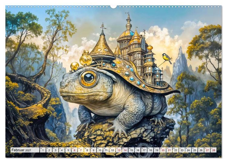 Produktbild: Steampunk Fabelwelten - Magische Kreaturen in Fantasiewelten (Wandkalender 2027 DIN A2 quer), CALVENDO Monatskalender