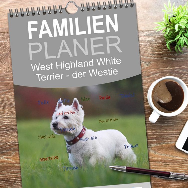 Produktbild: Familienplaner 2026 - West Highland White Terrier - Selbstbewustes Powerpaket - der Westie mit 5 Spalten (Wandkalender, 21 x 45 cm) CALVENDO