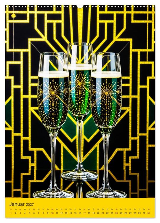 Produktbild: Art Deco Luxury &ndash; Golden Twenties (hochwertiger Premium Wandkalender 2027 DIN A2 hoch), Kunstdruck in Hochglanz