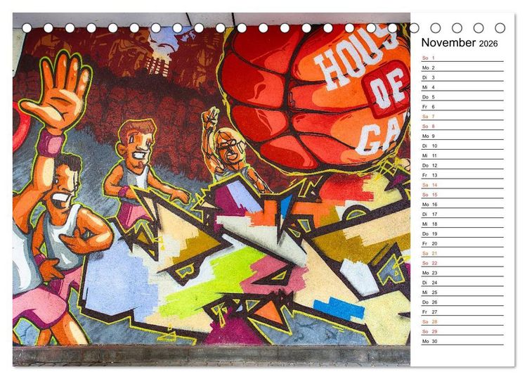 Produktbild: Graffiti (Tischkalender 2026 DIN A5 quer), CALVENDO Monatskalender