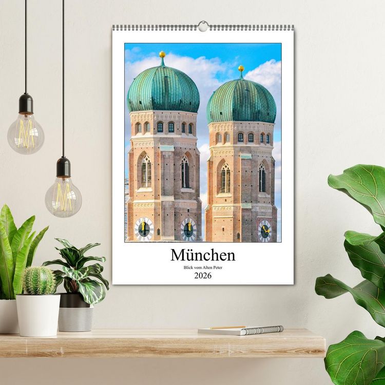 Produktbild: M&uuml;nchen Blick vom Alten Peter (Wandkalender 2026 DIN A2 hoch), CALVENDO Monatskalender