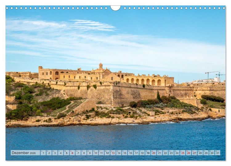 Produktbild: Malta - Wo Geschichte lebendig ist (Wandkalender 2026 DIN A3 quer), CALVENDO Monatskalender