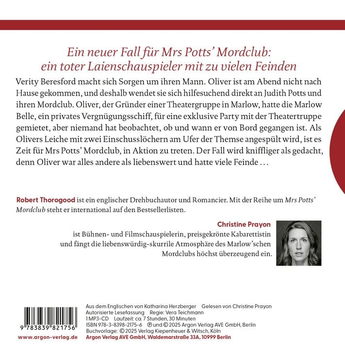 Produktbild: Mrs Potts' Mordclub und der Tote in der Themse