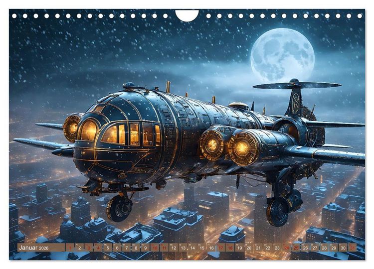Produktbild: Steampunk Maschinenwelt (Wandkalender 2026 DIN A4 quer), CALVENDO Monatskalender