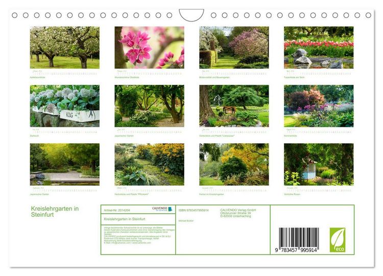 Produktbild: Kreislehrgarten in Steinfurt (Wandkalender 2026 DIN A4 quer), CALVENDO Monatskalender