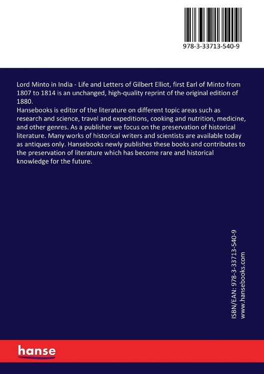 Produktbild: Lord Minto in India