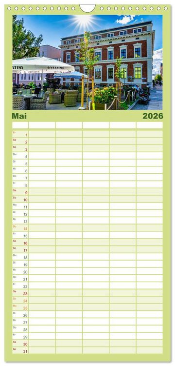 Produktbild: Familienplaner 2026 - Anklam und Umgebung mit 5 Spalten (Wandkalender, 21 x 45 cm) CALVENDO