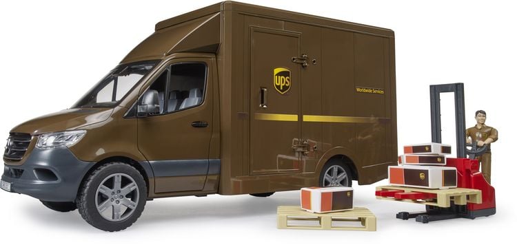 Produktbild: Bruder - MB Sprinter UPS mit Fahrer und Zubehör