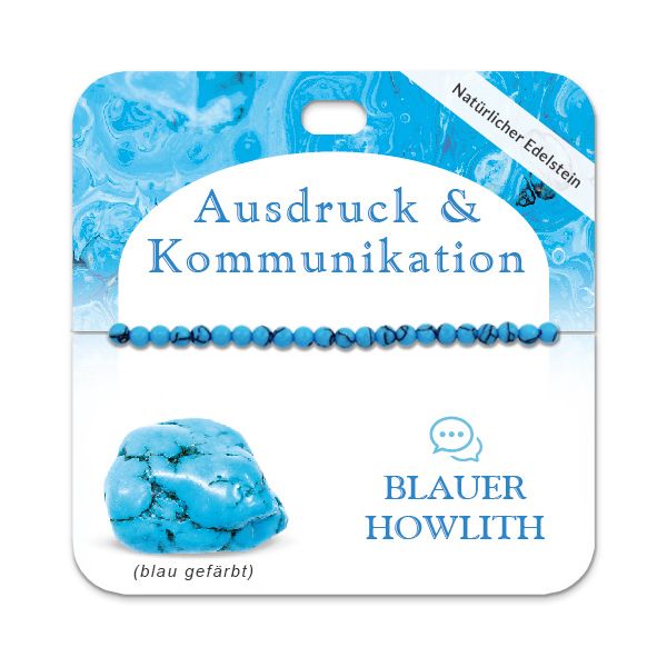 Produktbild: Blauer Howlith 4 mm Kugelarmband