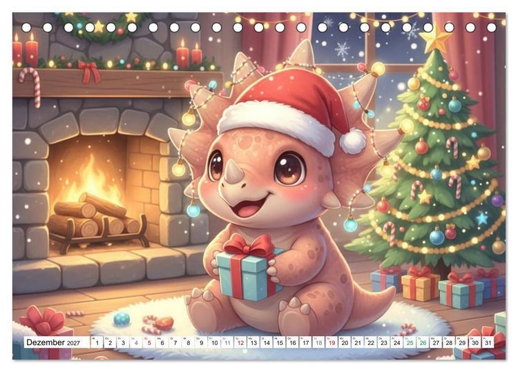 Produktbild: Dino-Babys Jahresreise (Tischkalender 2027 DIN A5 quer), CALVENDO Monatskalender
