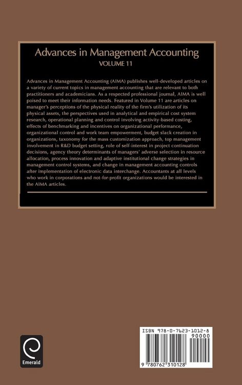 Produktbild: Advances in Management Accounting