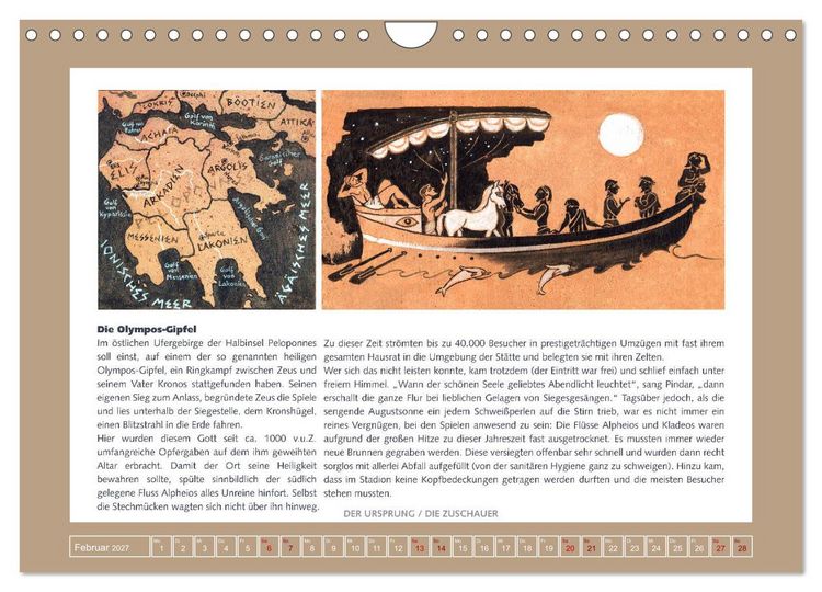 Produktbild: Kurioses im Antiken Olympia (Wandkalender 2027 DIN A4 quer), CALVENDO Monatskalender