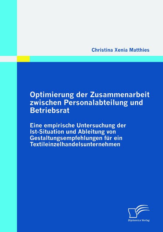 Produktbild: Optimierung der Zusammenarbeit zwischen Personalabteilung und Betriebsrat
