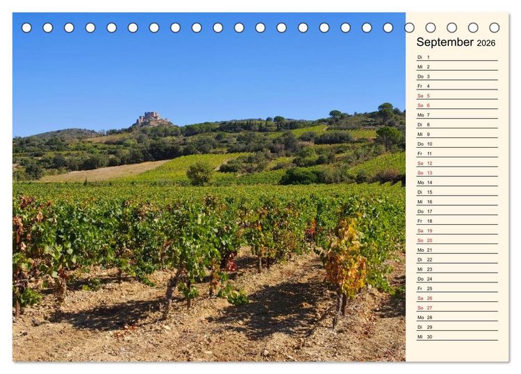 Produktbild: Katharerburgen - Entdeckungen im Pays Cathare (Tischkalender 2026 DIN A5 quer), CALVENDO Monatskalender