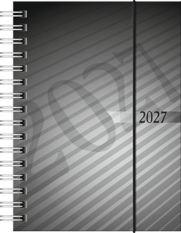 Produktbild: rido/id&eacute; 7013102907 Taschenkalender Mod. perfect/Technik I 2027 A6, Kunststoff, anthrazit